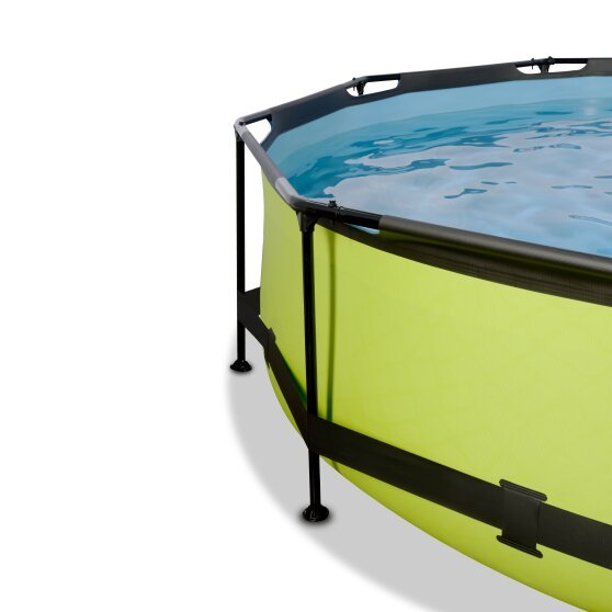EXIT Lime Pool ø360x76cm mit Sonnensegel und Filterpumpe - grün