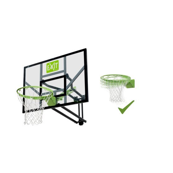EXIT Galaxy Basketballkorb zur Wandmontage mit Dunkring - grün/schwarz