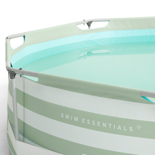 Swim Essentials Frame Pool Ø 305 x 76 cm grün / weiß mit Filterpumpe